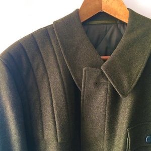 Vintage Loden Alpaca Men’s Wool Coat Tyroler Adler